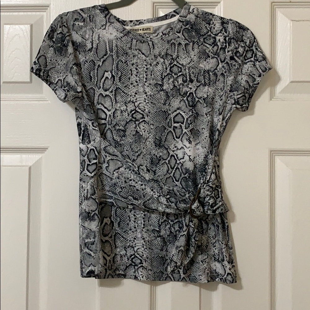 Snake print top